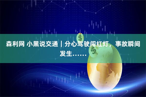 森利网 小黑说交通｜分心驾驶闯红灯，事故瞬间发生……